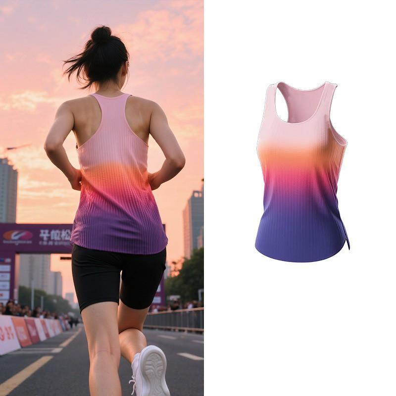 Mens Womens Running Tank Top Quick-Dry Breathable Athletic Vest Marathon Training Sports