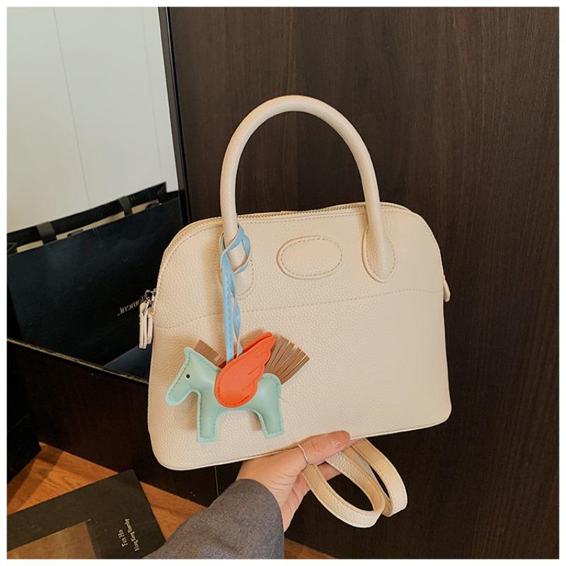 

New spring and summer lychee pattern platinum bag bucket bag single shoulder oblique span portable bowling women s bag белый