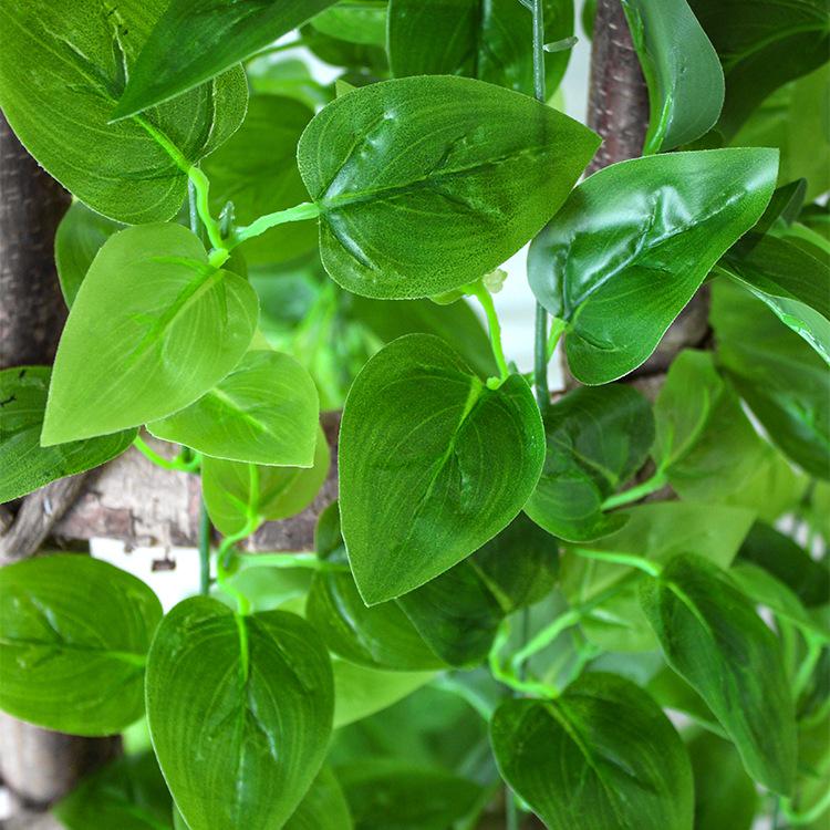 Rattan Pothos Artificial Leaf Vine for Indoor AC and Water Pipe Decoration