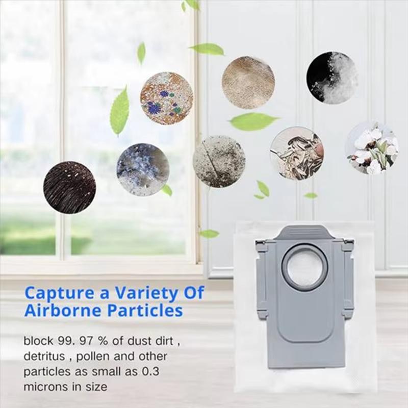 

A65T-Replacement Dust Bags In 10-Pack For Roborock Qrevo Master/Qrevo Slim Vacuum Cleaner Accessories