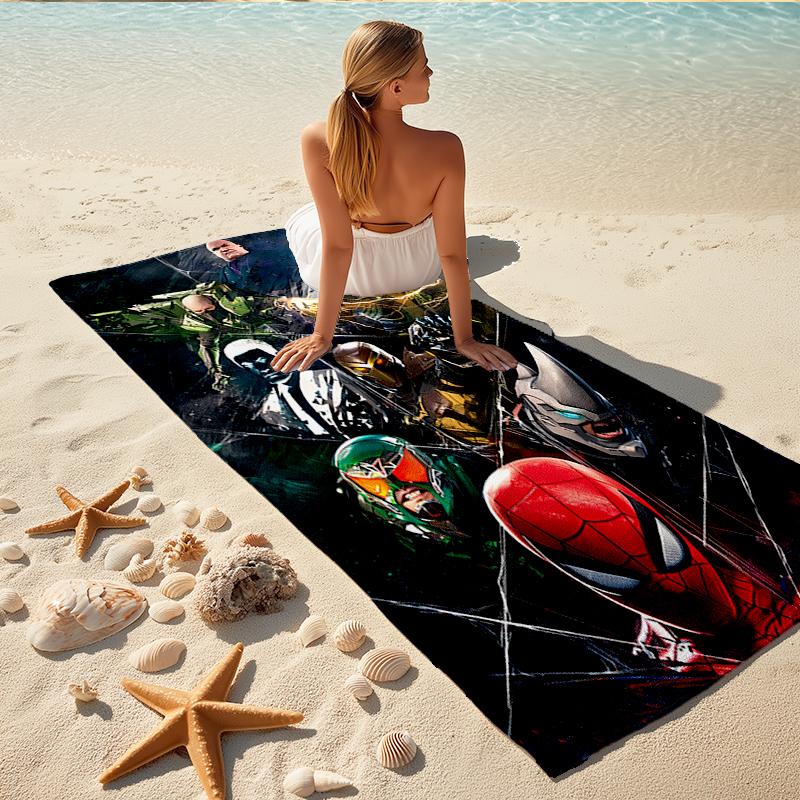 1Pc Spiderman Spiderverse Beach Towel, Quick Dry, Multi-Use for Beach Pool Gym Yoga Home Travel, Christmas, Halloween, Xmas Gift S929464