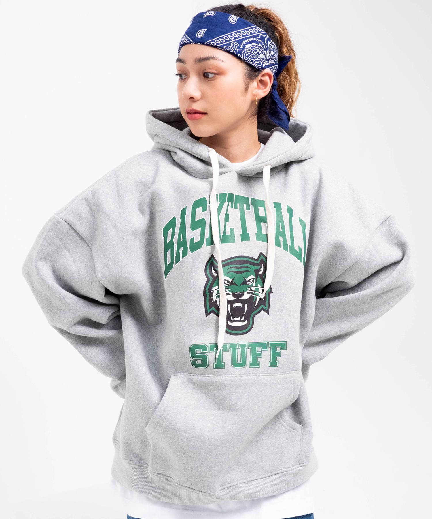 Sturf Boston Tiger Hoodie Grey Fleece-Lined Xl