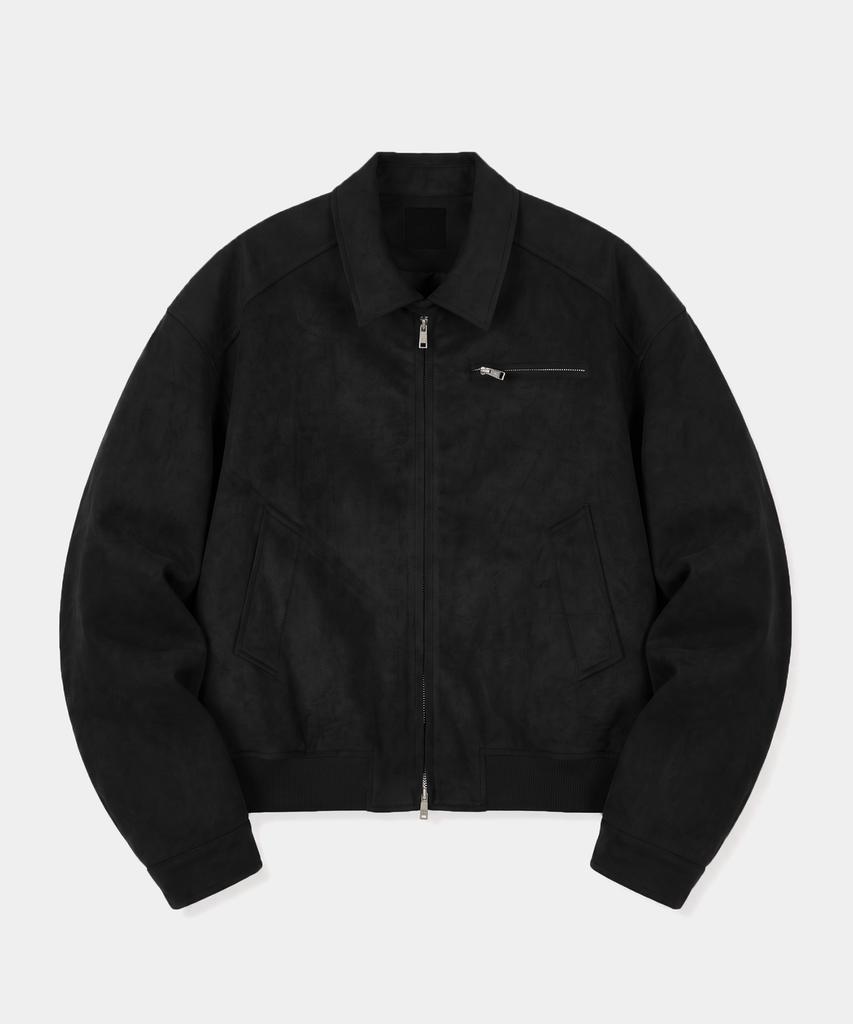 THEY Suede Collar Blouson Jacket_Black