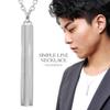 Gin no Stick Bar Necklace for Sterling Simple [Shinjuku Kura] Men, Silver,
