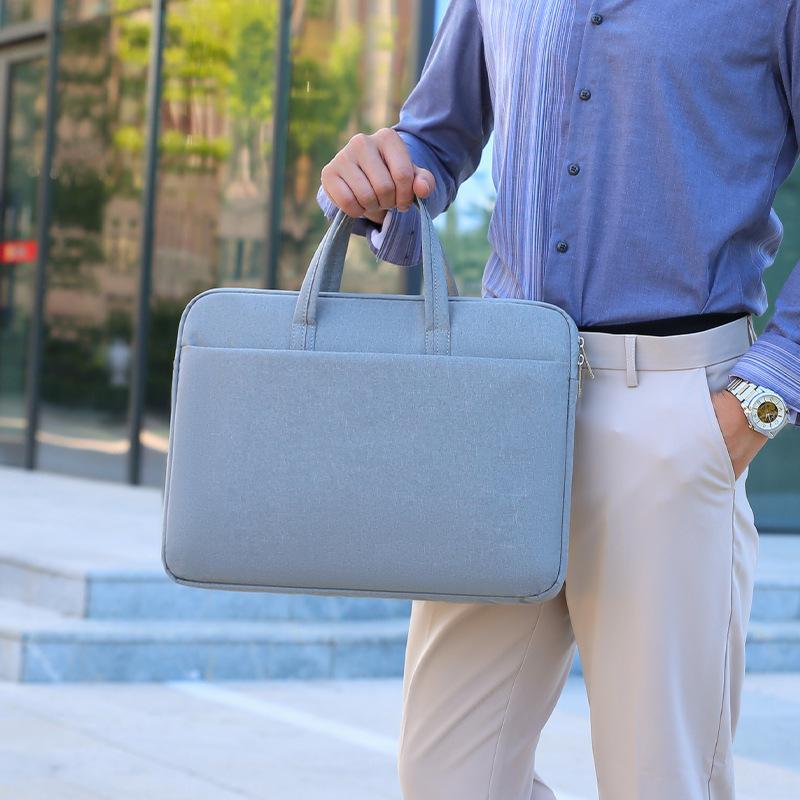 Ultra Thin Laptop Bag, Business Large Capacity Ultrabook Bag, Inner Liner Bag, Casual Solid Color Handbag