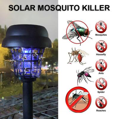 Solar Mosquito Killer with 2 Light Mode Outdoor Waterproof Led Light Bug Zapper Mosquito Trap Lamps for Garden Lawn Camping