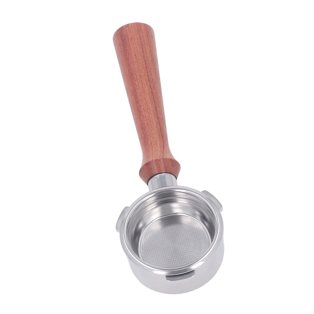 58mm Bottomless Portafilter Wood Handle Stainless Steel Basket Detachable 3 Ear Coffee Portafilter for Barsetto