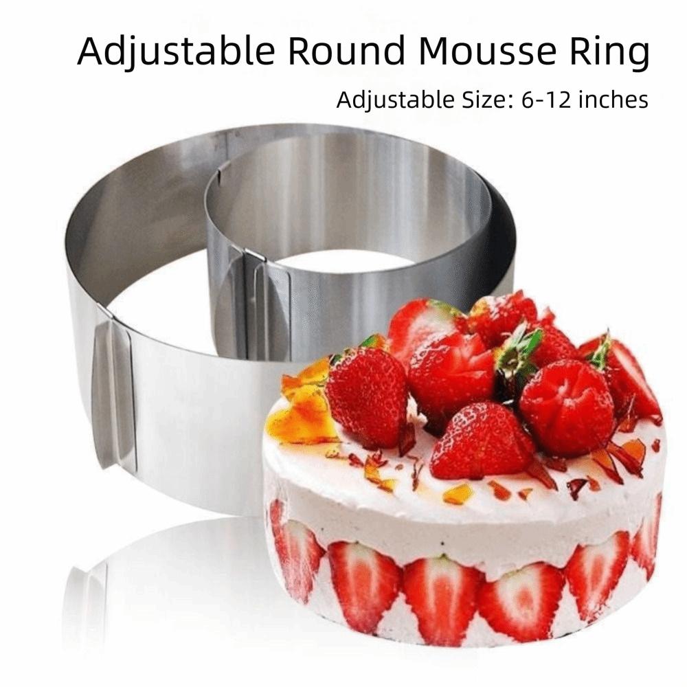 Adjustable Sizes Mousse Baking Mold 6-12inch Cake Ring Molds Round Cake Rings  for Pastry Baking