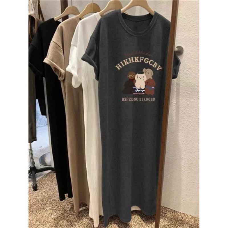 

Женское летнее платье средней длины выше колена, свободное платье для беременных большого размера 4XL темно-серого