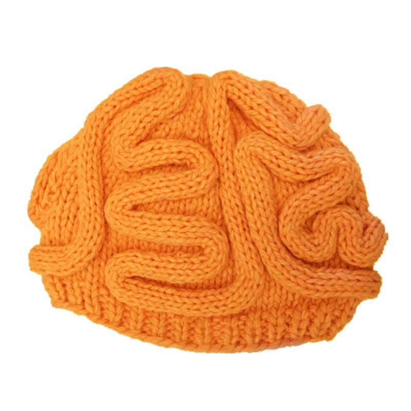 Cappello a Forma di Cervello Horror Lavorato a Maglia a Mano BomHCS - Accessorio per Costume di Halloween