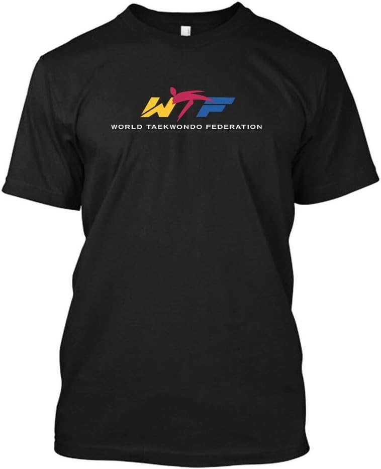 World Taekwondo Federation T-Shirt Graphic Top Printed Tee Shirt for Mens Black XXL чёрный