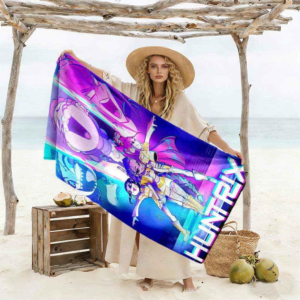 Beautiful Witch Hunter Team Beach Towel Quick-Dry Soft Microfiber Comfortable Lightweight