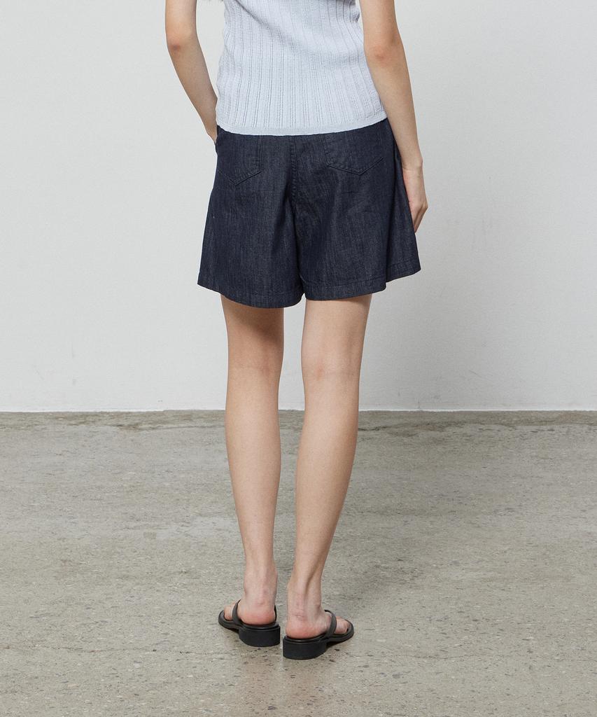 NOTIA Pleats Denim Short - Deep Blue
