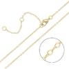 Wholesale 12 PCS Gold Plated Solid Brass Chain Bulk Adjustable O Shape Chains Finished Chains for Jewelry Making (18inch (1.5mm)