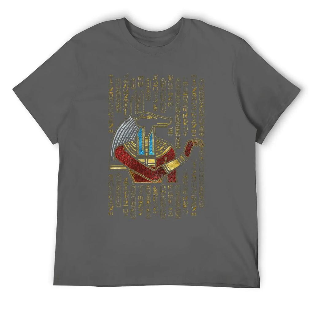 Egyptian Anubis Ornament Classic For Sale T-shirts Funny Graphic T-shirt Crewneck Motion  Nerd Leisure Eur Size