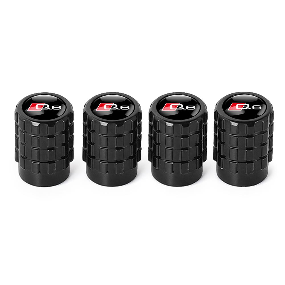 New 4pcs Aluminium Car Tire Valve Stems Caps Gear shaped Valve For T Sline TT A1 A2 A3 A4 A5 A6 A7 A8 8P B6 B7 Auto Accessories