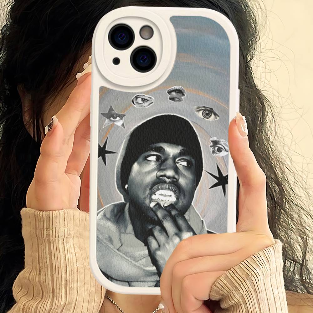 American K-Kanye Pop Rapper W-West Phone Case For IPhone 16 15 14 13 12 11 Pro Max Plus Shockproof Leather Cover