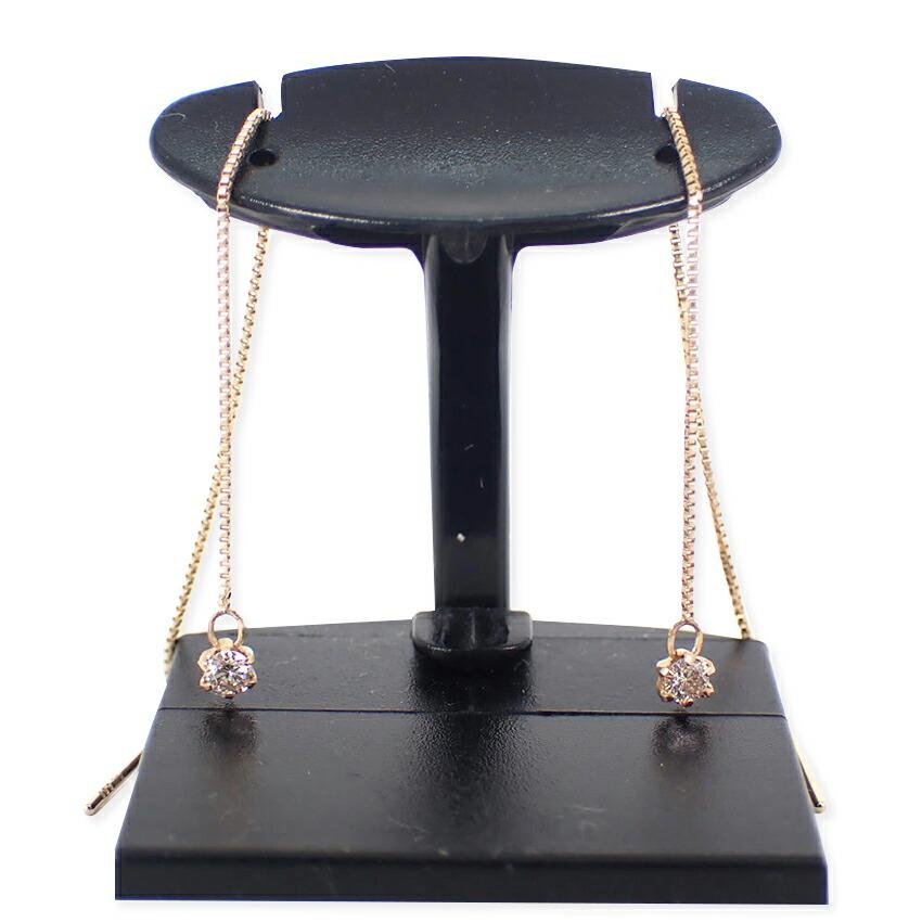 

[Used] K10 Diamond Earrings/j12-8