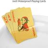 Playing Cards Waterproof Gold Plastic Poker Cards Novelty Poker Game Tools for Board Game Family Party Outdoor Entertainment