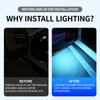 2Pcs Magnetic LED Door Lights Car Courtesy Welcome Atmosphere Lamp USB Charging