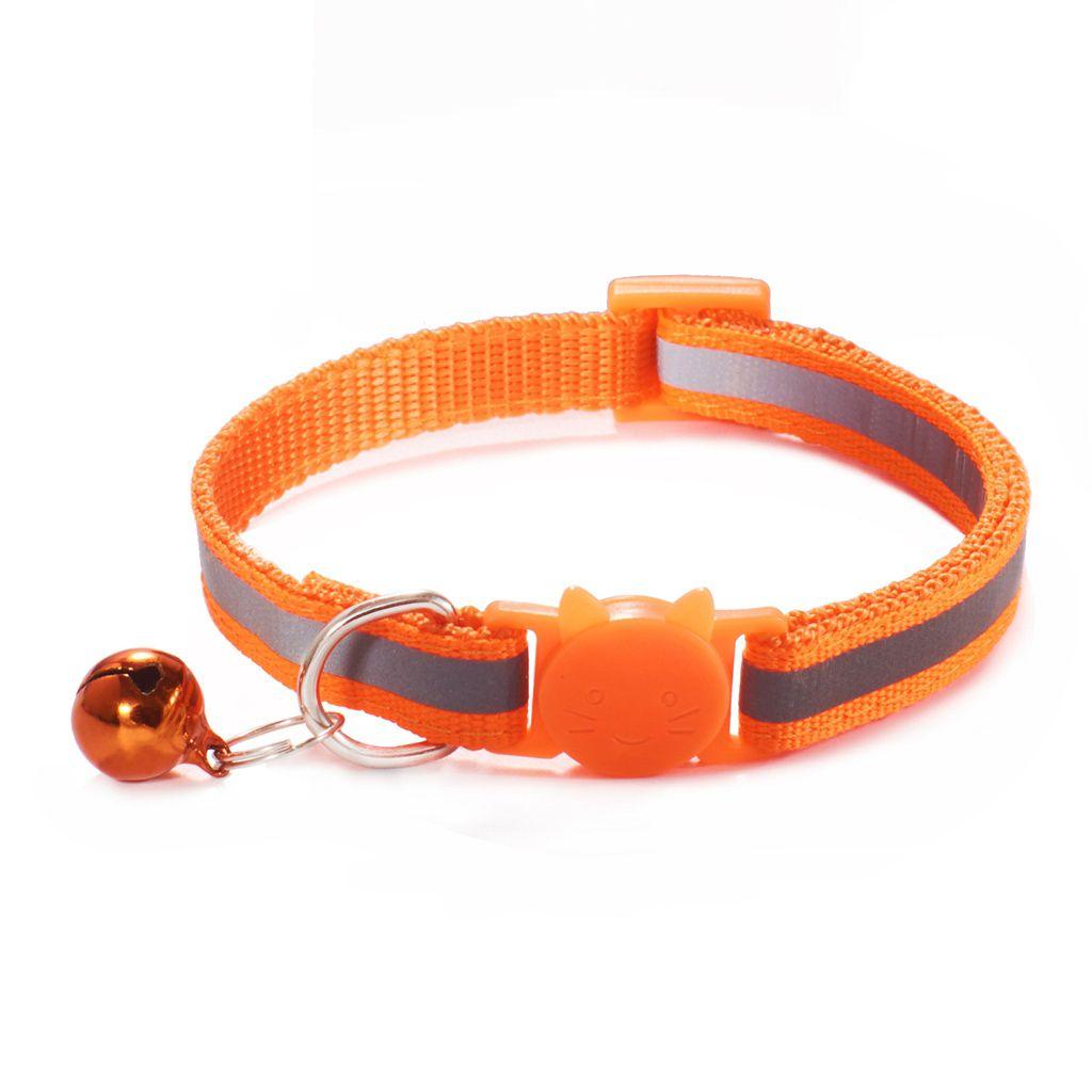 with Bells Adjustable Size Cat Head Pattern Kitten Decor Cat Neck Strap Pet Accessories Cat Collar