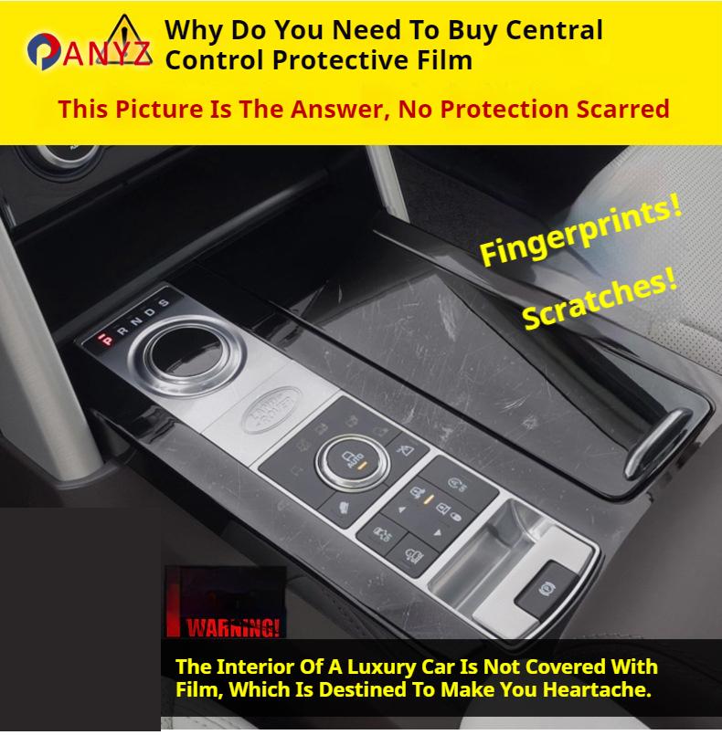 BGM3  For MG All New RX5 2023 2024 Accessories Interior Film Transparent TPU Gear Panel Navigation Center Console PPF Protection
