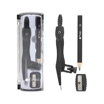 Siyah Pusula Geometri Seti Çinko Alaşım Çok Fonksiyonlu klipsli Kalem Pusula Yazma Çizim Araçları Okul Ofis Kırtasiye