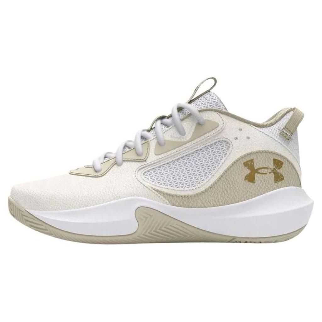 Under Armour Lockdown 6 Fashion Versatile Mid-Top Basketball Shoes Men sneaker White 3025616-103