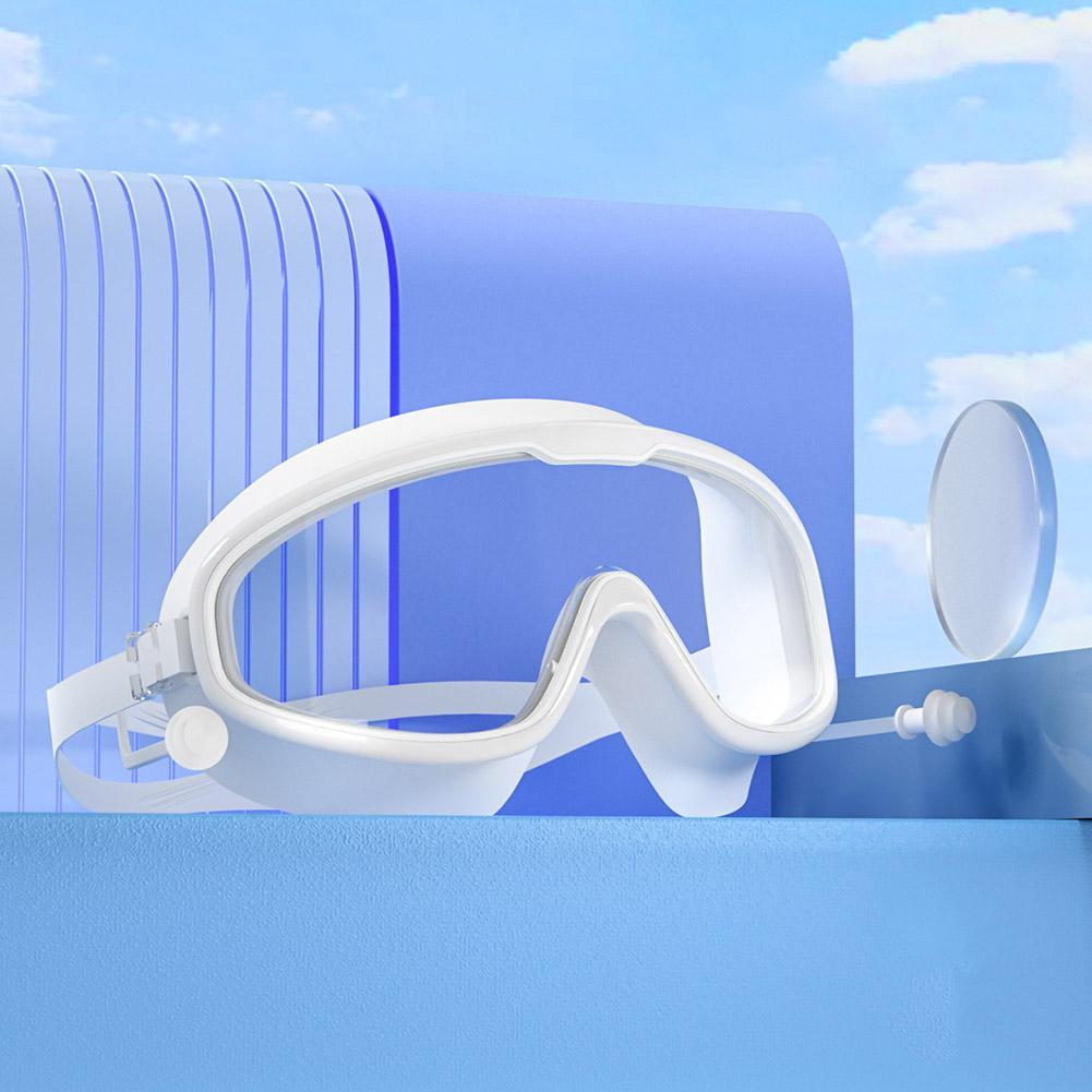 Swimming Goggles Big Frame Swimming Goggles Big Frame HD Wide View Anti-Fog UV Protection Swimming Goggles for Adults No Leaking