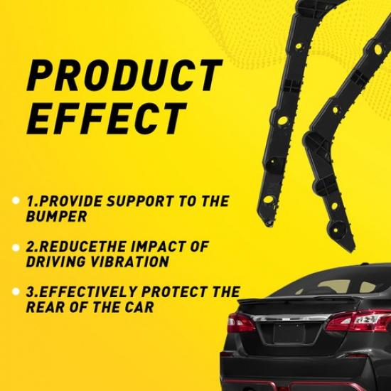 2X Left & Right Rear Bumper Cover Bracket For 2013- Support Nissan Sentra