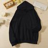 Ladies' Casual And Fashionable Solid Color Long Sleeved Hooded Warm Shirt Loose And Comfortable Hoodie