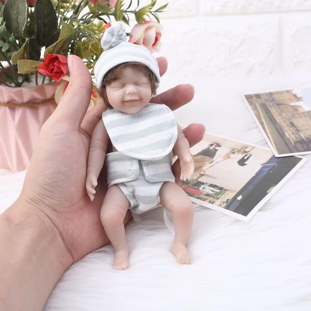 Nová hračka roztomilé malé miminko realistické novorozenecké panenky silikonové celotělové mini