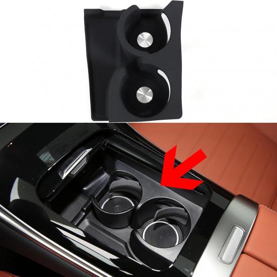 Mittelkonsolen-Getränkehalter-Einsätze Kompatibel mit Mercedes Benz GLC Klasse 2023 2024 Mittelkonsolen-Getränkehalter Silikon-Schutzabdeckung Rutschfester Getränkehalter