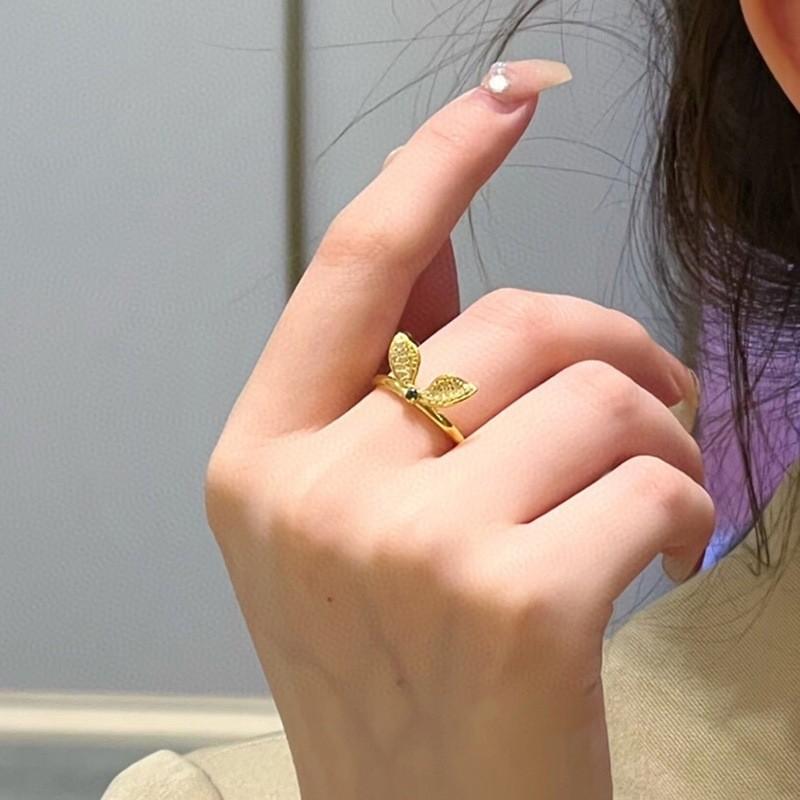 Cute And Chic Rabbit Ear Open Ring Ideal Gift For Rabbit Year Stylish Fashion Accessory