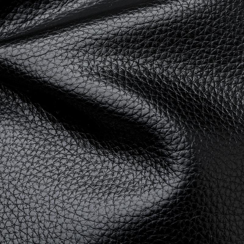 Women's Black Textured Leather Bucket Bag Adjustable Crossbody Bag