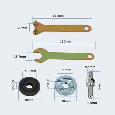 Ensemble avec Clé Perceuse Électrique Conversion Meuleuse d'Angle Ensemble pour Disque de Coupe Roue de Polissage Support de Poignée 6mm/10mm Adaptateur