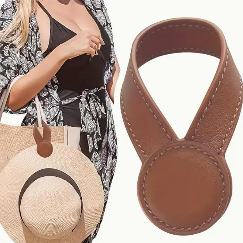 Magnetic Leather Hat Clip Multi-Purpose Magnetic Holder for Caps Masks and Keys