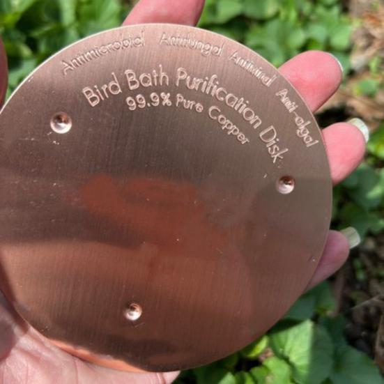 Hummingbird Bath Copper Disk Easy To Use Universal Fit Pure Copper Cleaning Disk with Triple-Point Support
