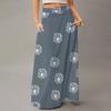 Women's Casual Leisure Foldable Dot Print High Waist With Pocket Draped  Relaxed Long Maxi Skirt