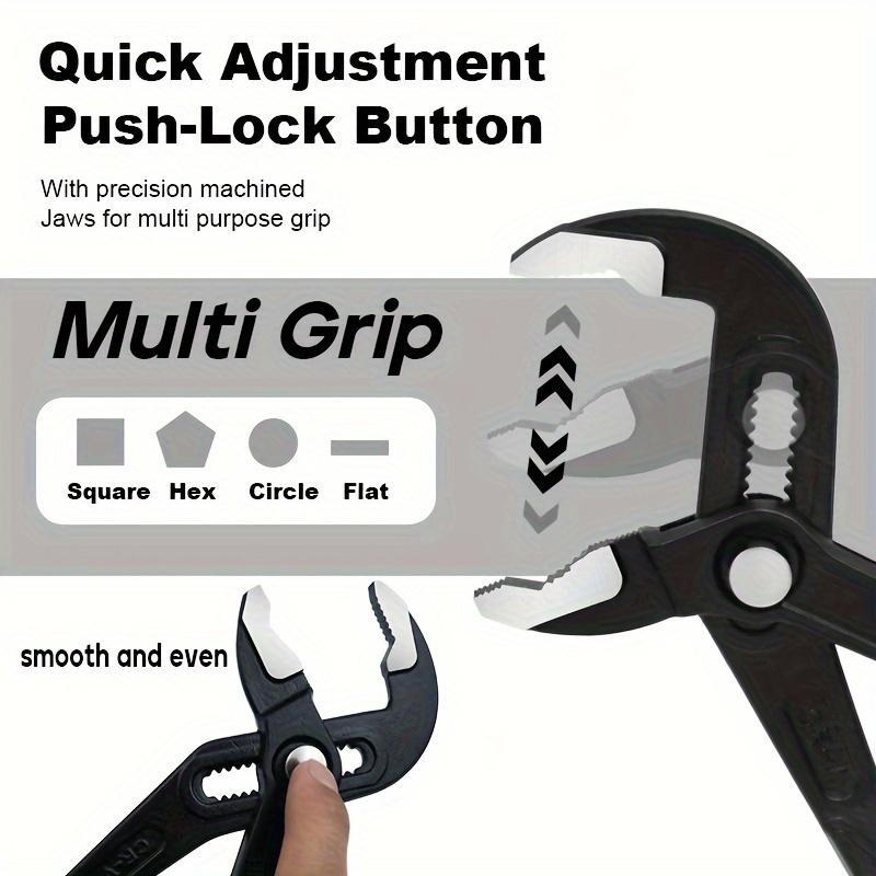 3-Piece Water Pump Pliers Set,8-inch,10-inch, and 12-inch Quick Release Groove Joint Pliers Set,CRV Steel Forged