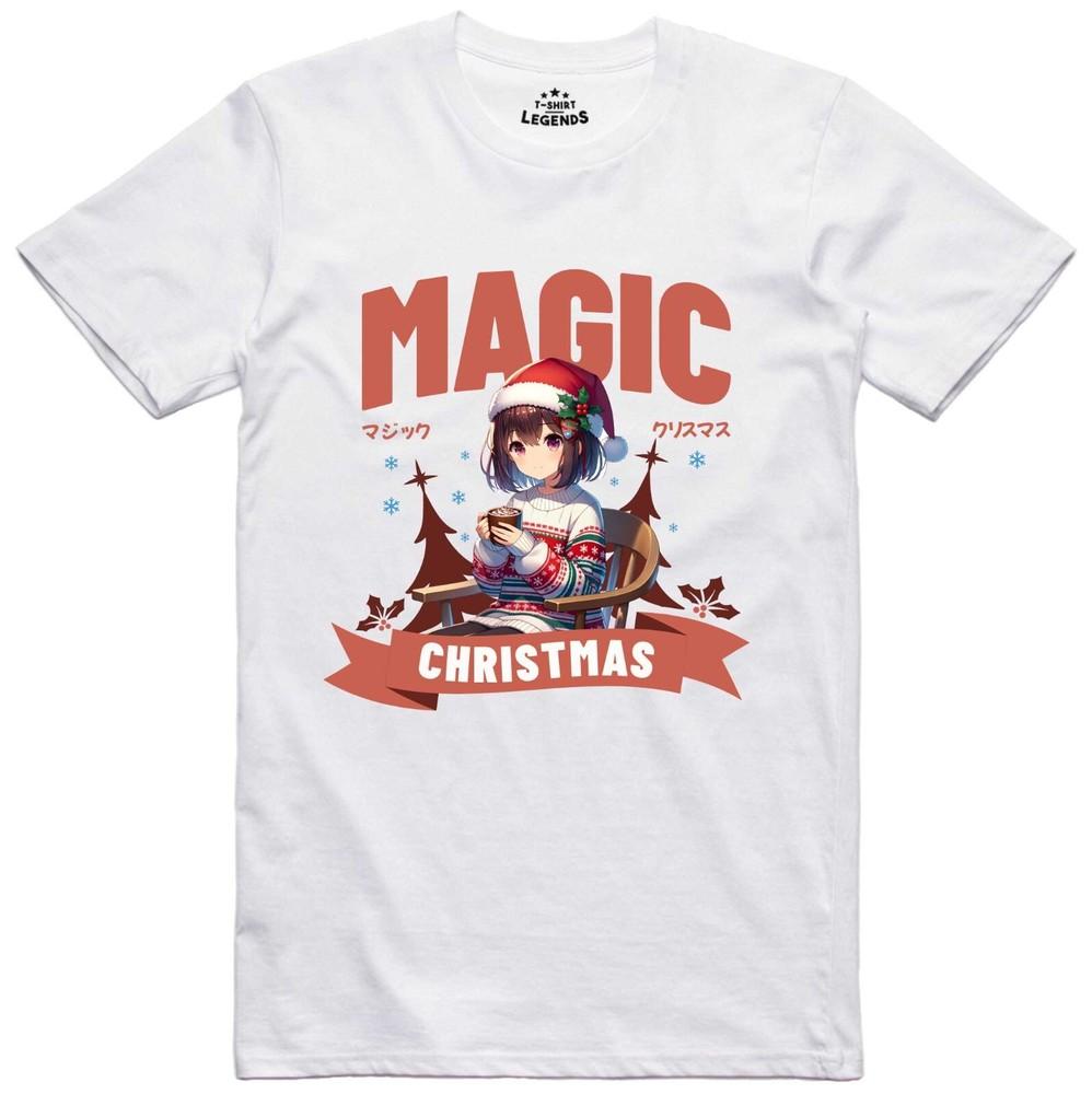 

Funny Christmas T Shirt Anime Girl Regular Fit Cotton Tee S