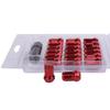 [Partools] Lock Nuts Red Car Tire Wheel Nuts M12 Short Nuts Lug Nuts Racing Nuts (20 Pieces, 1.25 mm)