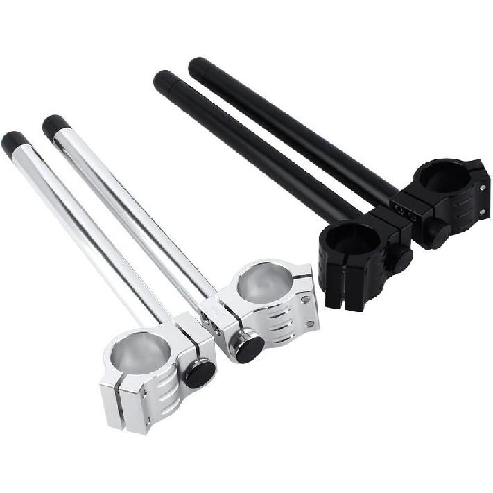 Separate Lenker, 1 Paar Universelle 41mm Motorrad CNC Separate Lenker Verstellbare Clip-on Lenker für 41mm Gabeln