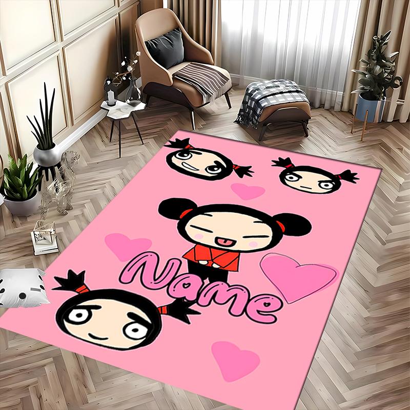 Custom Personalization Pucca Area Rug - Perfect For Kitchen, Bathroom,Laundry Room Decor Large Size Available,Gift All Seasons
