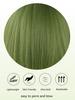 Zielona peruka Cosplay syntetyczne peruki odporne na ciepło 10-calowe krótkie peruki z grzywką prosta peruka Lolita Halloween z grzywką dla kobiet odporna na ciepło