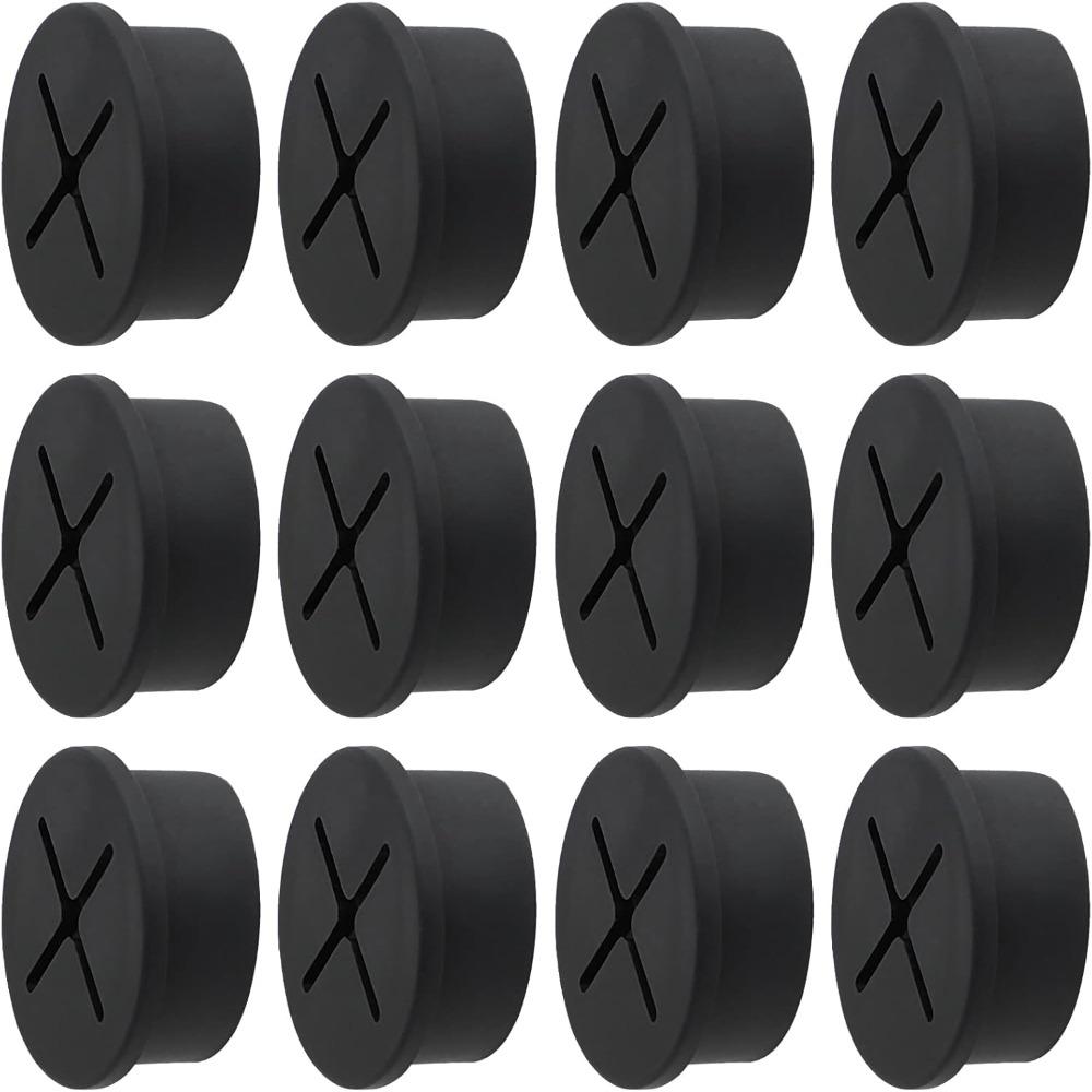 2/4/6/8/10/12Pcs Desk Cord Grommet Wire Hole Cover Line Outlet Port Threading Box Cover Cable Passing Box Office Cable Organizer