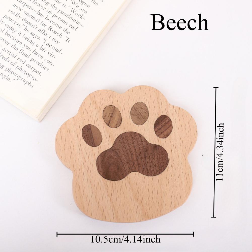 

Подставка под стакан из цельного дерева Подставка под стакан в форме кошачьего когтя Простой коврик, предотвращающий ожоги Домашний ресторан Кофейная чашка с водой Теплоизоляционный коврик Подставка под стакан Чайная церемония