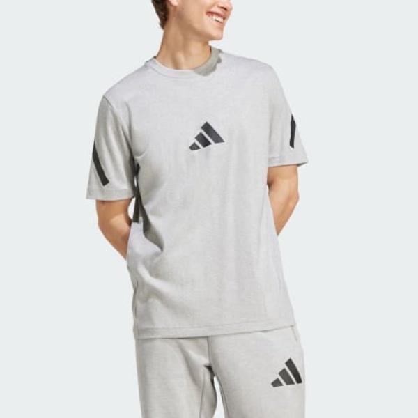 Adidas Z.N.E. Hoodie Logo Pattern Sports Loose Print Pullover Long Sleeve Sweatshirt Men Hoodies Gray White JE3070