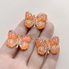 New 30*23mm  AB color Resin Butterfly Rhinestone diy hair accessories Flat back Scrapbook Flat back wedding decoration 10pcs/lot