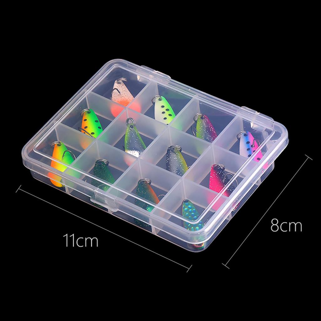 12Pcs Fishing Spoons Lures Bass Baits for Saltwater Trout